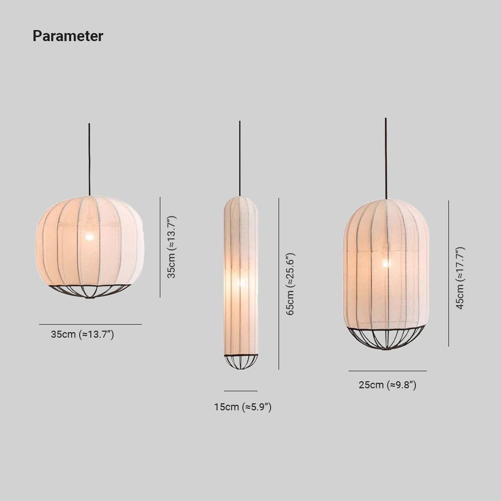 Ritta Pendant Light, Fabric