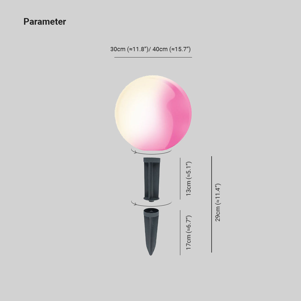 Ray Minimalist Globe LED Outdoor Light, Resin, White
