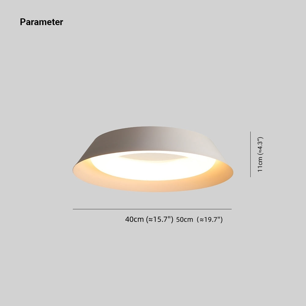 Arisha Nordic Bowl Metal/Acrylic Flush Mount Ceiling Light, White