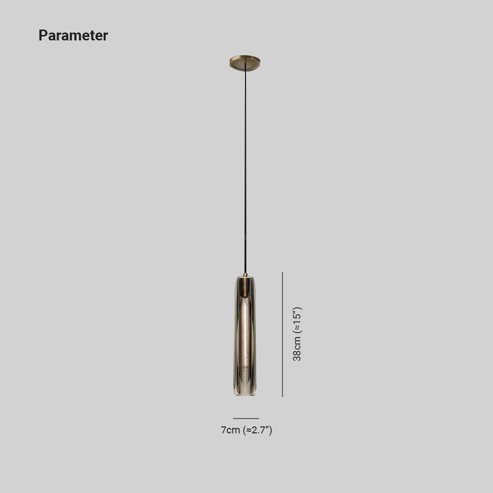 Valentina Brass Designer LED Glass Pendant Lamp