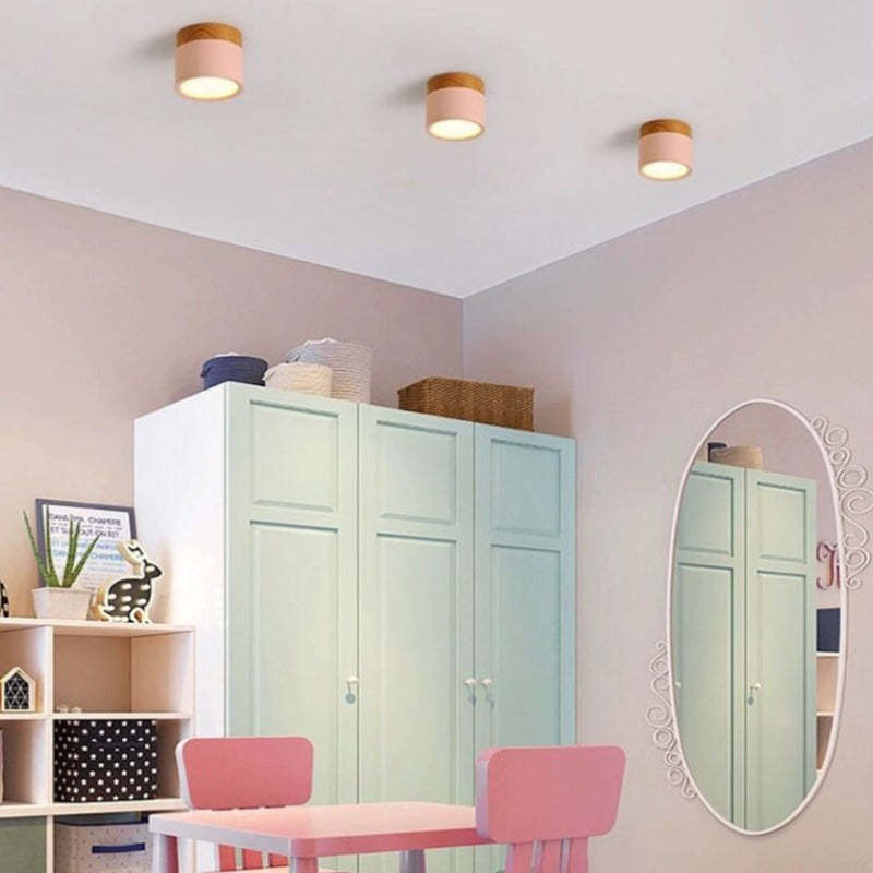 Valentina Modern Cylindrical Metal/Acrylic Flush Mount Ceiling Light