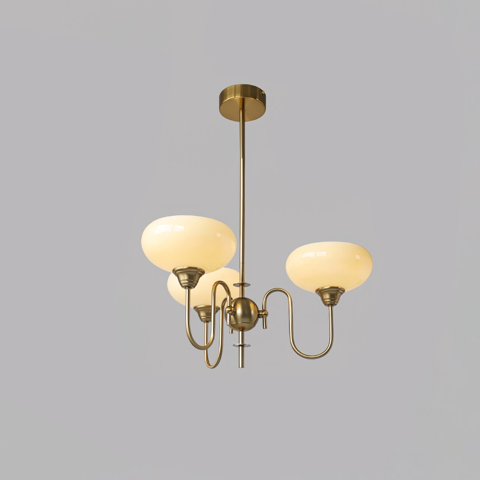 Silva Vintage LED Metal Multi Lampshade Creamy White Yellow Bulbs Luxury Bedroom Living Room Pendant Light, Gold/Chrome