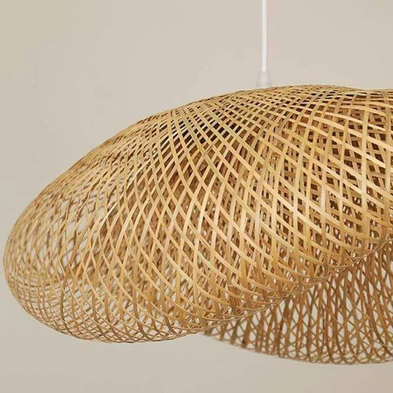 Ritta Natural Pendant Light for Dining Room/Kitchen Island, Bamboo