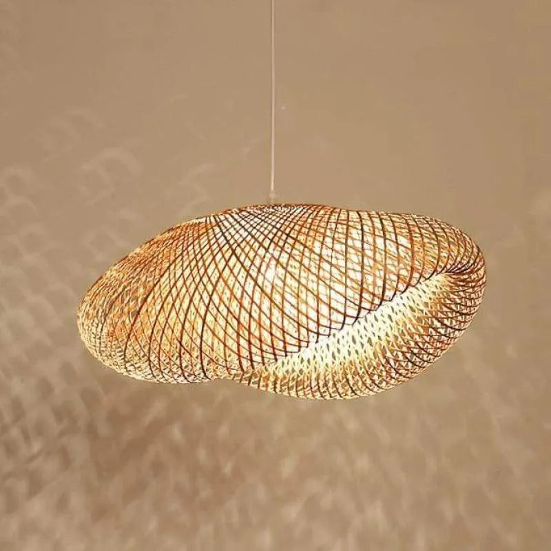 Ritta Natural Pendant Light for Dining Room/Kitchen Island, Bamboo