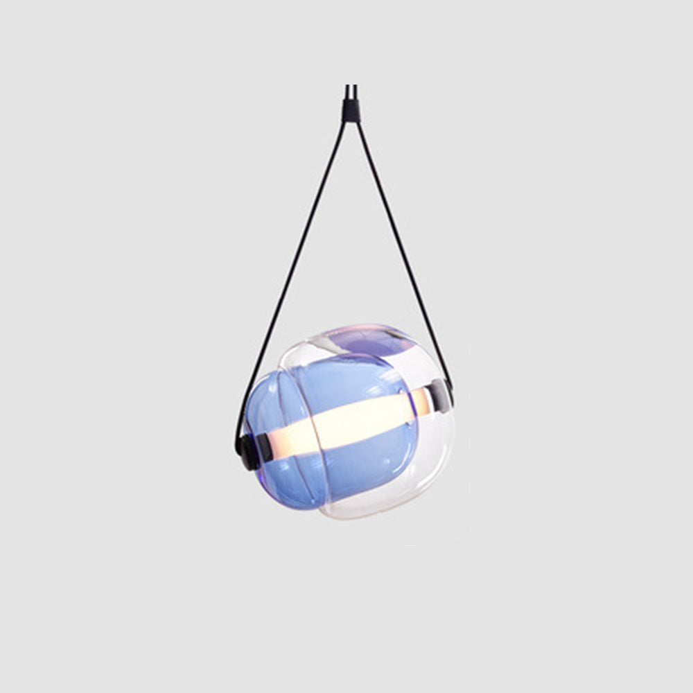 Valentina Modern Bubble Glass Pendant Light, Blue/Yellow/Pink/Smoky Grey/White/Clear