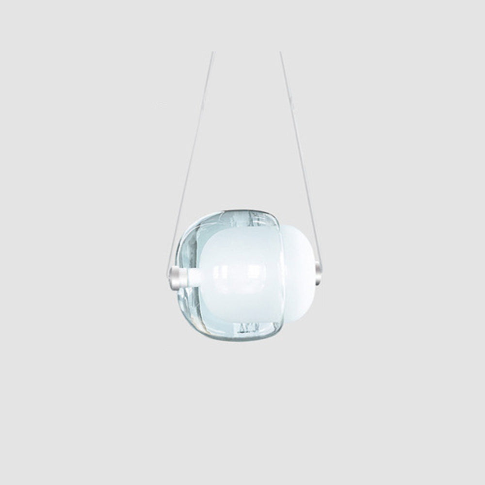 Valentina Modern Bubble Glass Pendant Light, Blue/Yellow/Pink/Smoky Grey/White/Clear