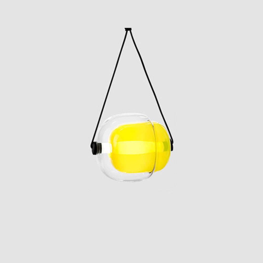 Valentina Modern Bubble Glass Pendant Light, Blue/Yellow/Pink/Smoky Grey/White/Clear