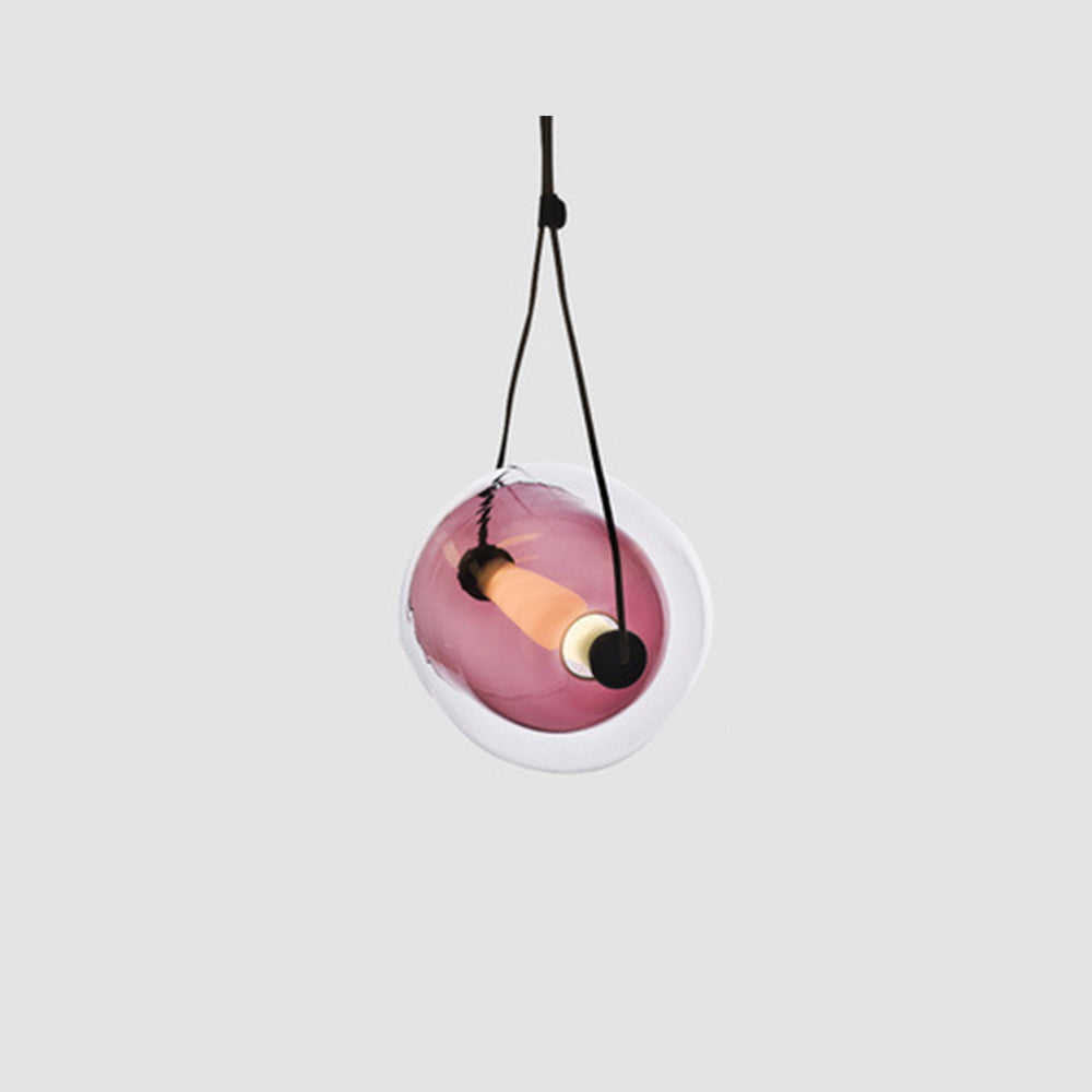Valentina Modern Bubble Glass Pendant Light, Blue/Yellow/Pink/Smoky Grey/White/Clear
