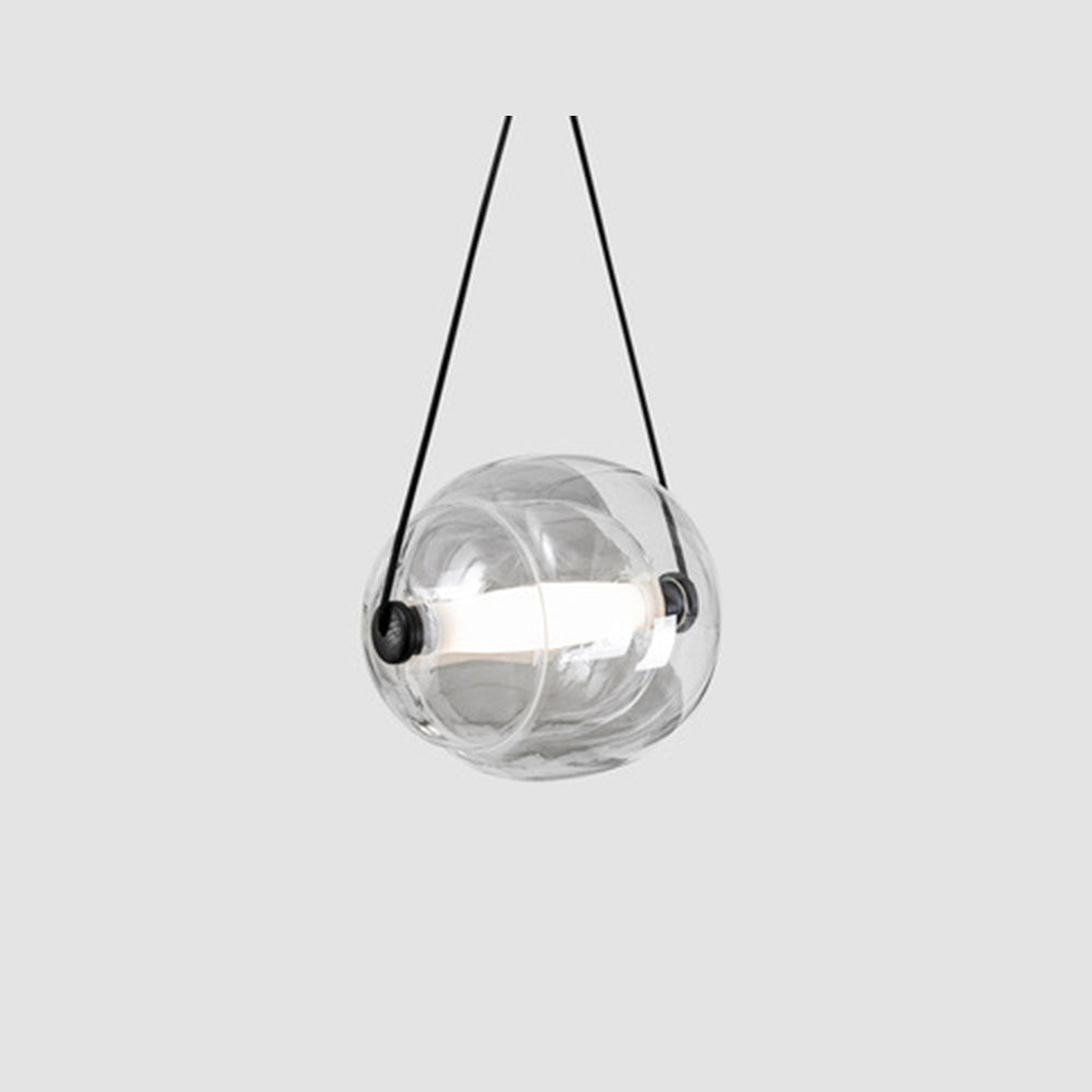 Valentina Modern Bubble Glass Pendant Light, Blue/Yellow/Pink/Smoky Grey/White/Clear